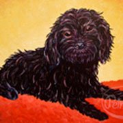 peinture chien noir a vendre