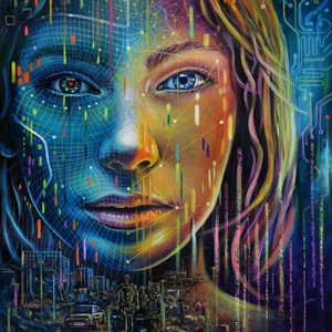 intelligence artificielle par Sylvaine Merlet peintsyl